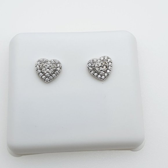 - "925 Sterling Silver Plated CZ Earrings, INUS1BR171 - Picture 5 of 9